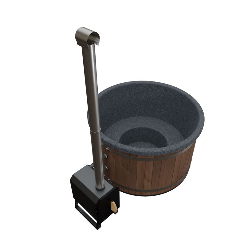 Hottub Welltub Premium 176cm | Externe kachel 30KW (4-5 pers.)