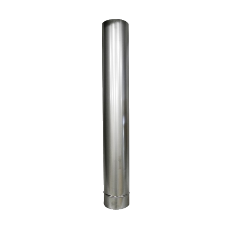 Verlengstuk kachelpijp RVS 1 meter