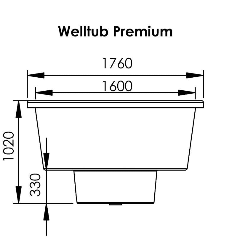 Hottub Welltub Premium 176cm | Interne kachel 25KW (4 pers.)