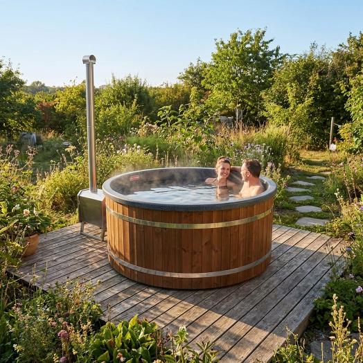 Welltub Exclusive 200cm | Externe kachel 30KW