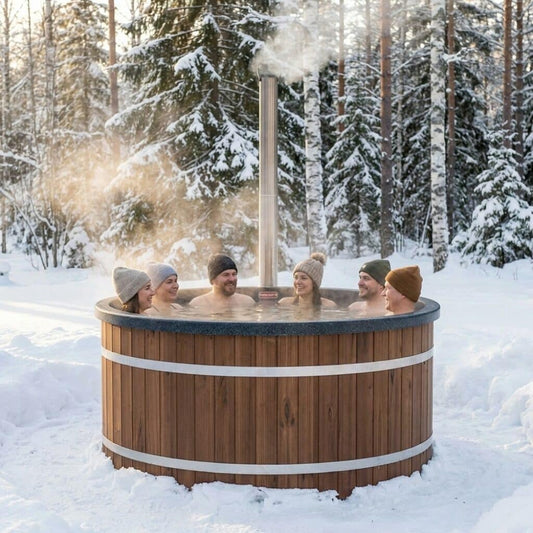 Welltub Exclusive 200cm | Externe kachel 45KW
