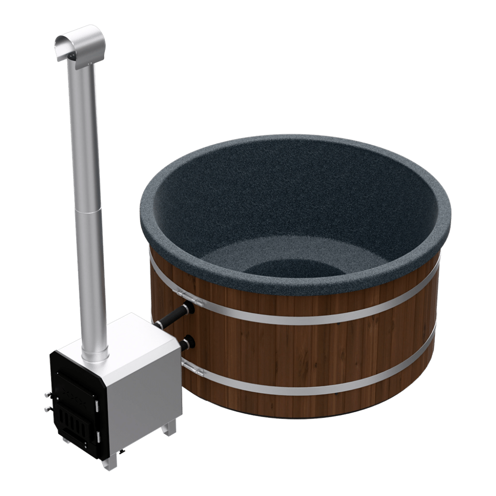 Welltub Exclusive 200cm | Externe kachel 45KW