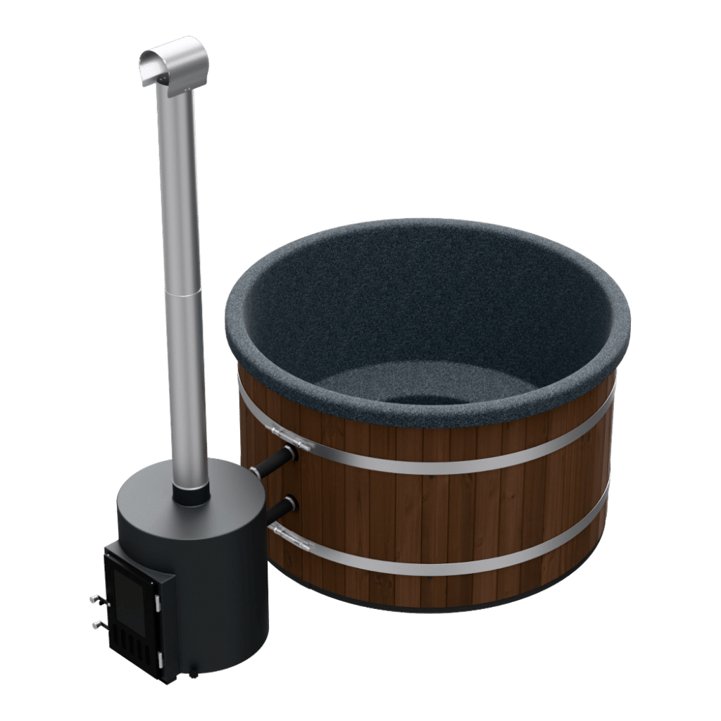 Welltub Premium 176cm | Externe kachel 55KW