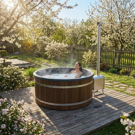 Welltub Premium 176cm | Externe kachel 30KW