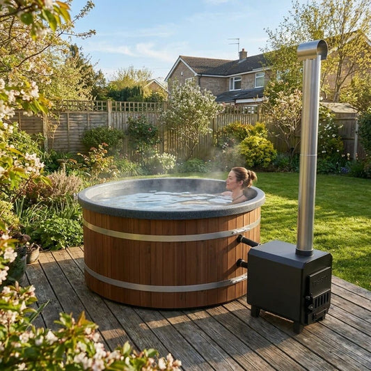 Welltub Premium 176cm | Externe kachel 45KW