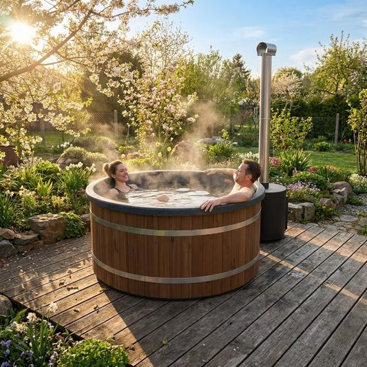 Welltub Premium 176cm | Externe kachel 55KW