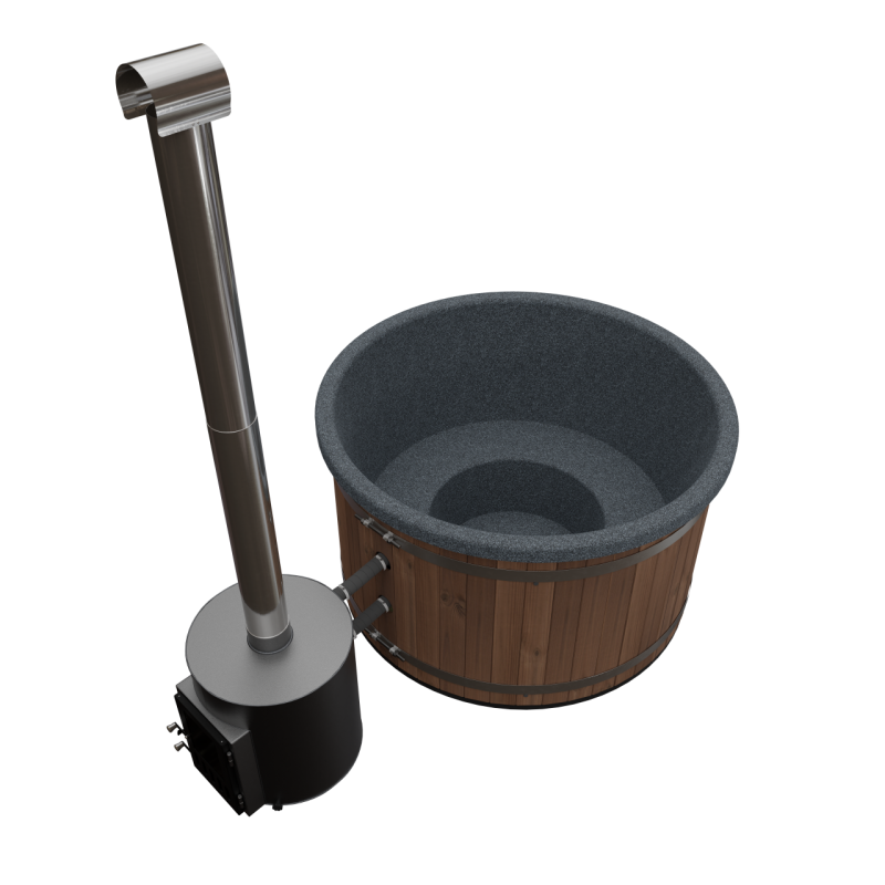 Hottub Welltub Premium 176cm | Externe kachel 55KW (4-5 pers.)